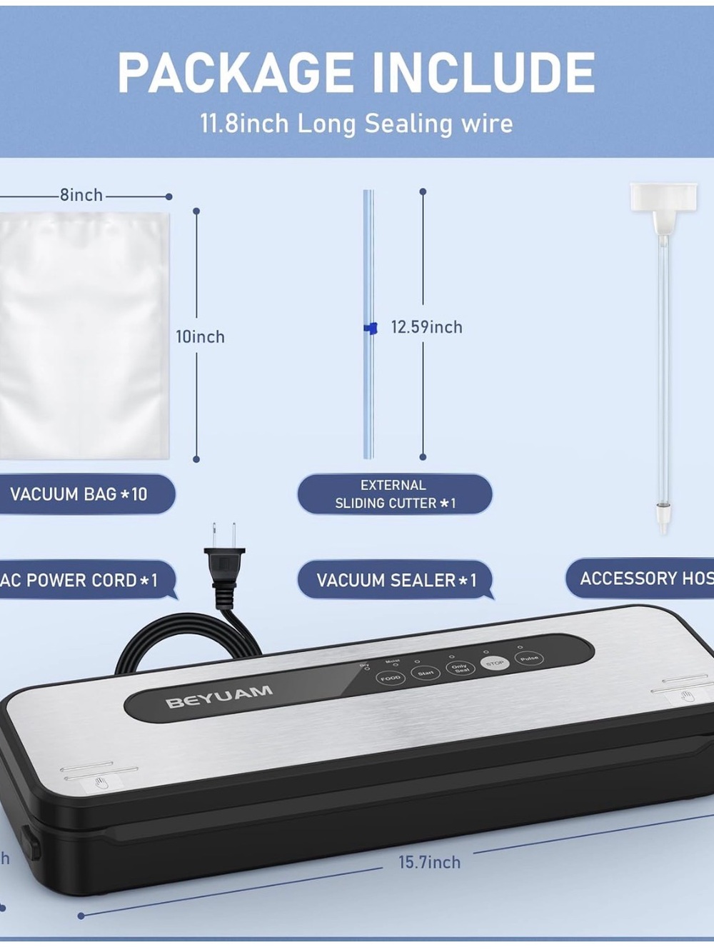 BEYUAM Vacuum Food Sealer - Picture 5 of 8